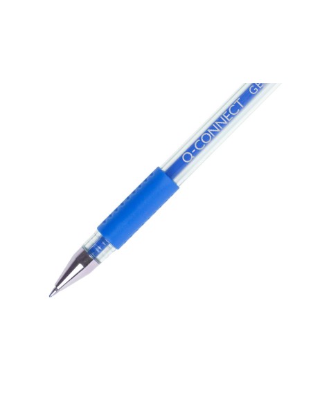 Boligrafo q-connect tinta gel azul 0,7 mm sujecion de caucho