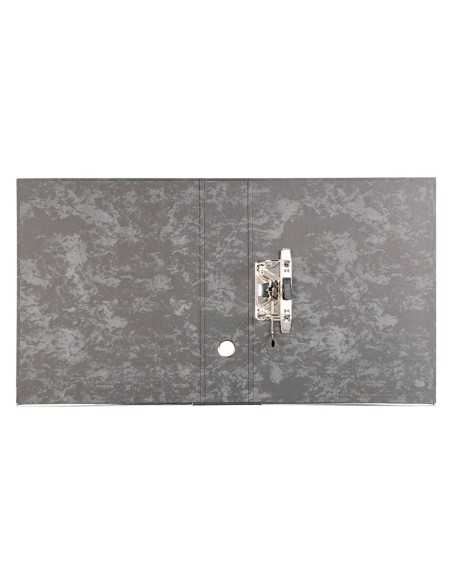 Archivador de palanca liderpapel folio carton forrado sin rado lomo 80mm negro compresor metalico