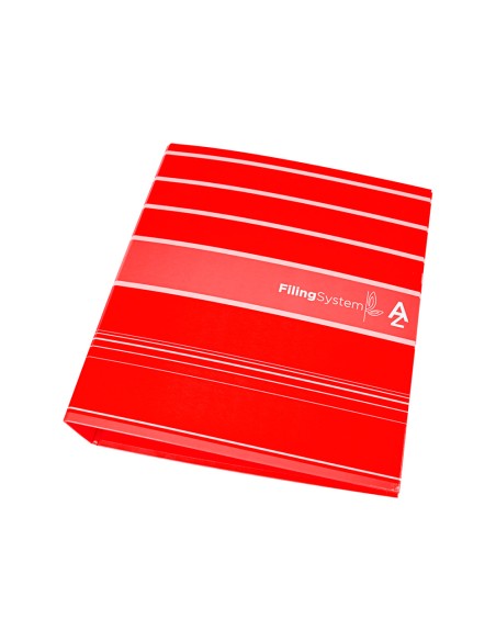 Archivador de palanca liderpapel a4 filing system forrado sin rado lomo 80mm rojocon caja y compresor metalico