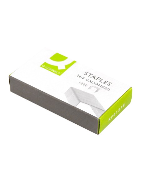 Grapas q-connect nº 22/6 24/6 galvanizadas caja...