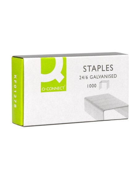 Grapas q-connect nº 22/6 24/6 galvanizadas caja...