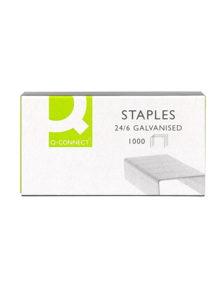 Grapas q-connect nº 22/6 24/6 galvanizadas caja...