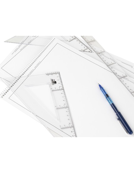 Bloc dibujo liderpapel lineal arquitectura 230x325 mm 20 hojas 130g/m2 con recuadro perforado
