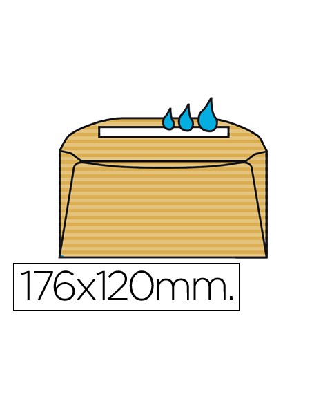 Sobre liderpapel n.8 crema comercial normalizado 120x176mm engomado caja de 500 unidades