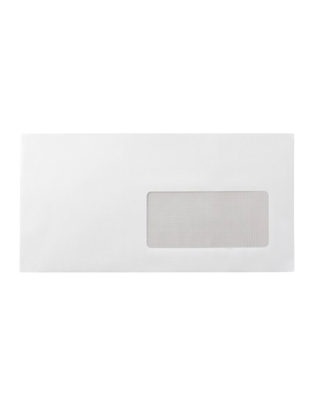 Sobre liderpapel n.4 blanco americano ventana derecha 115x225mm tira silicona open system caja de 500 unidades