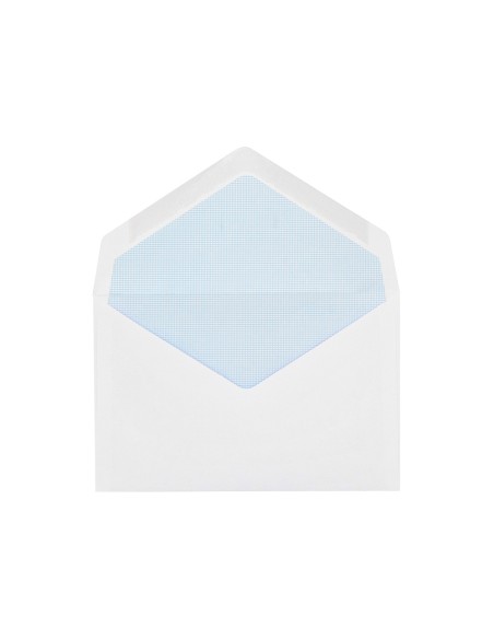 Sobre liderpapel n.1 blanco minimo normalizado 90x140mm engomado solapa de pico caja de 500 unidades