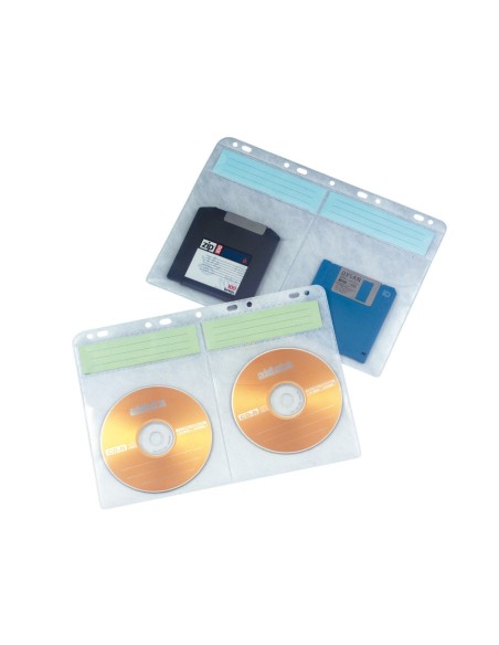 Funda q-connect para 4 cd/dvd con bolsillo...