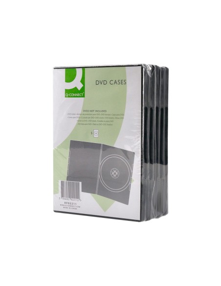 Caja dvd q-connect -con interior negro -pack de...