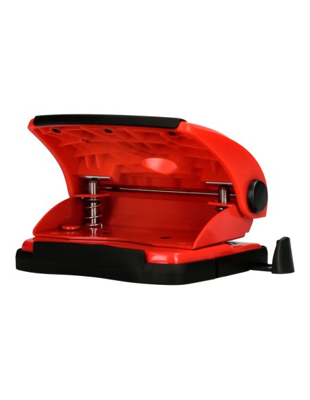 Taladrador q-connect kf02156 rojo abertura 2 mm capacidad 20 hojas