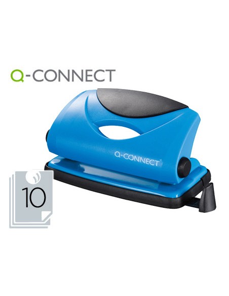 Taladrador q-connect kf02153 azul abertura 1 mm capacidad 10 hojas