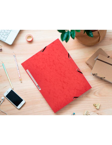Carpeta q-connect gomas kf02174 carton simil-prespan solapas 320x243 mm colores surtidos