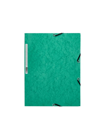 Carpeta q-connect gomas kf02168 carton simil-prespan solapas 320x243 mm verde