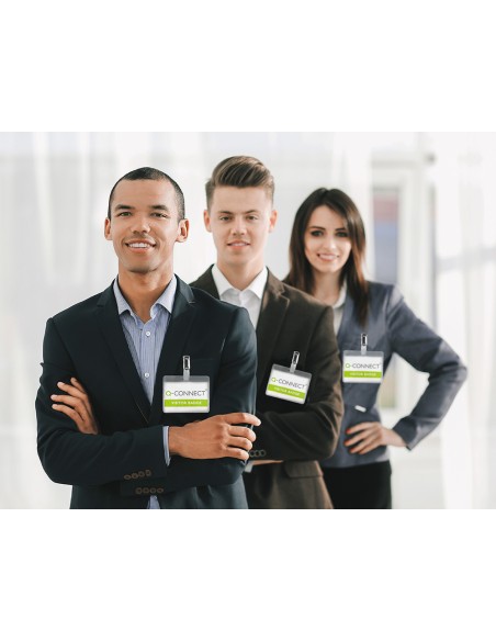 Identificador con pinza q-connect kf01560 60x90 mm con apertura superior