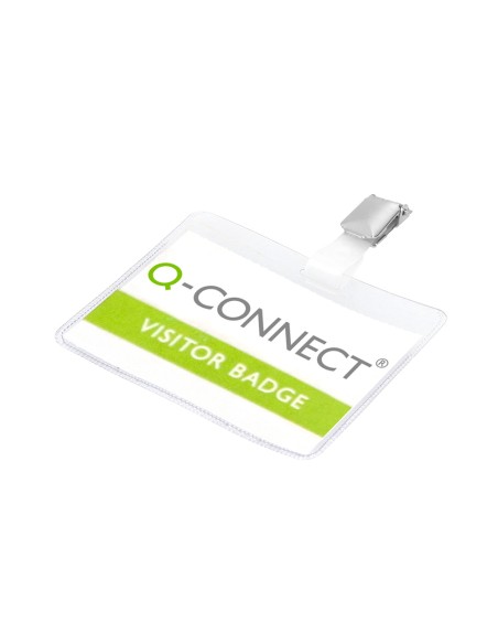 Identificador con pinza q-connect kf01560 60x90 mm con apertura superior
