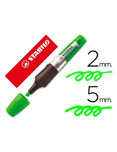Rotulador stabilo boss luminator verde tinta...