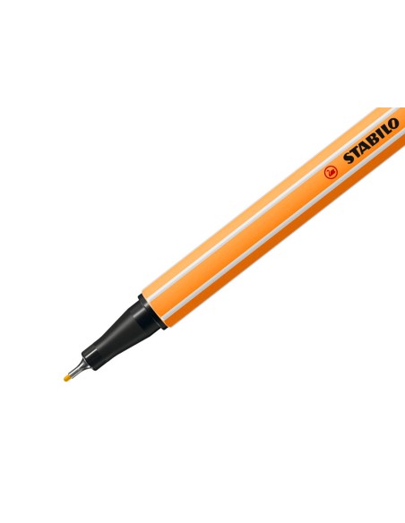 Rotulador stabilo punta de fib ra point 88 amarillo punta fina 0,4mm