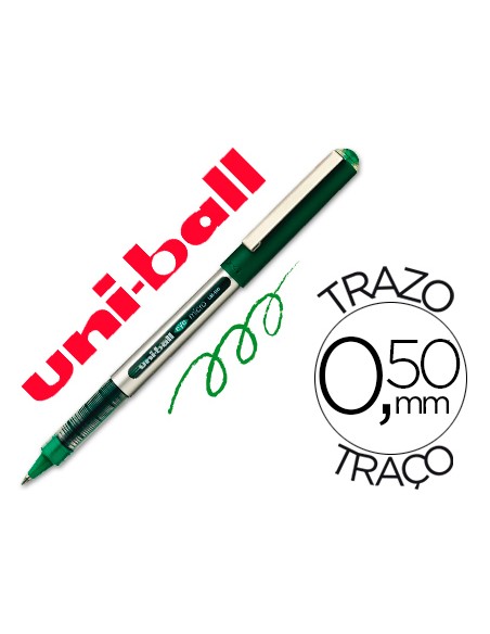 Rotulador uni-ball roller ub-150 micro eye verde 0,5 mm unidad