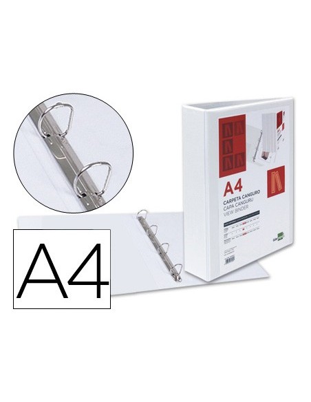 Carpeta canguro 4 anillas mixtas 55mm...