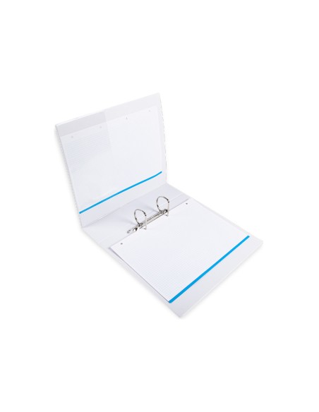 Carpeta canguro 2 anillas mixtas 55mm liderpapel a4 plastico blanca