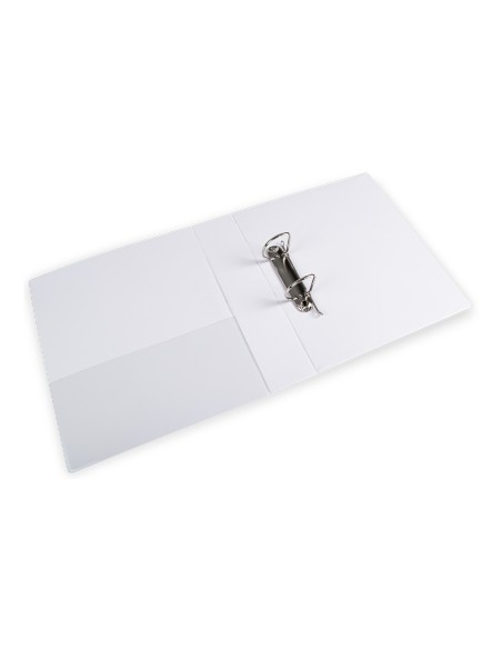 Carpeta canguro 2 anillas mixtas 55mm liderpapel a4 plastico blanca