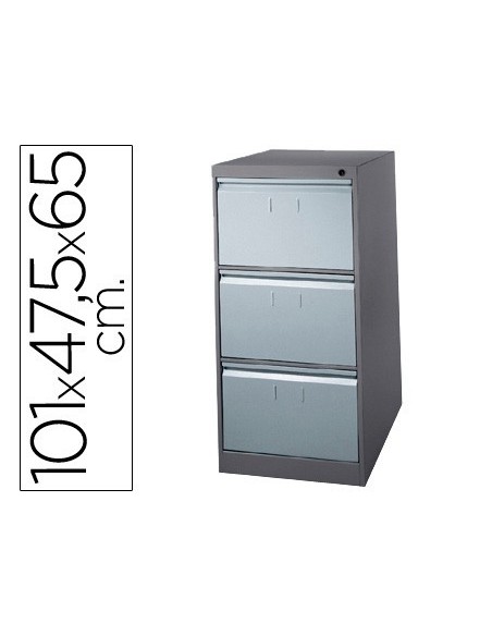 Fichero cajones de suelo metalico de 3 cajones...