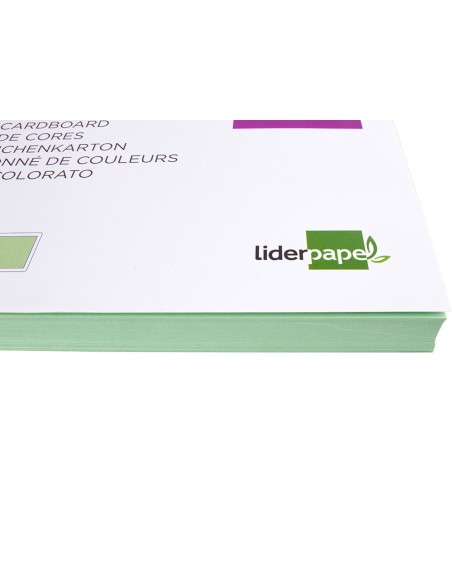 Cartulina liderpapel a3 180g/m2 verde paquete...