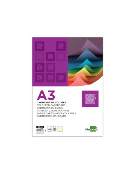 Cartulina liderpapel a3 180g/m2 amarillo...