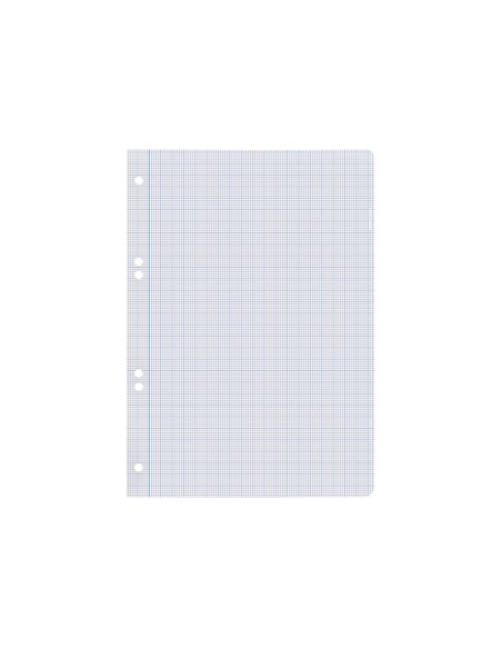 Recambio liderpapel cuarto 100 hojas 60g/m2 milimetrado sin margen 6 taladros