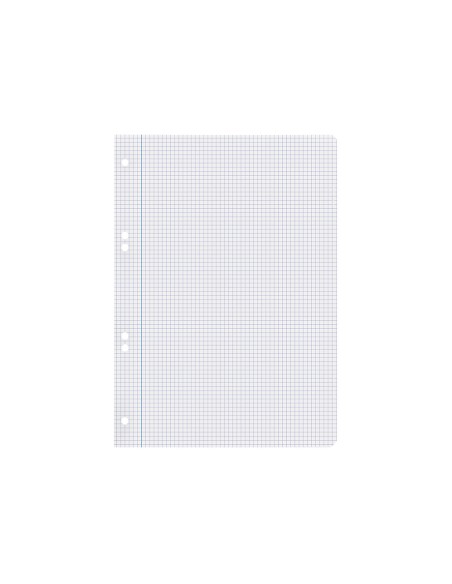 Recambio liderpapel cuarto 100 hojas 60g/m2 cuadro 4mm con margen 6 taladros