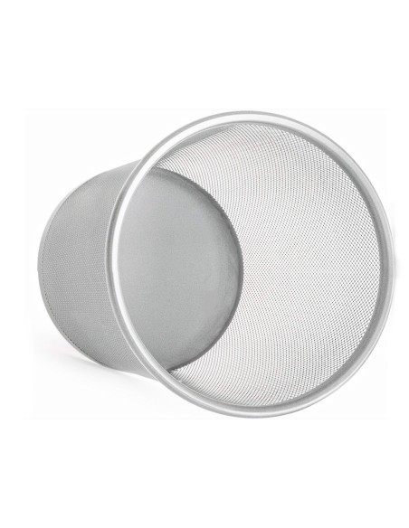 Papelera metalica q-connect gris rejilla 295x345mm