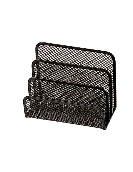 Soporte para cartas q-connect metalico rejilla negro 170x135x83mm