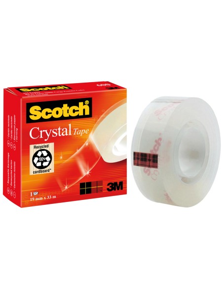 Cinta adhesiva scotch supertransparente 33 mt x 19 mm 600/1933ci