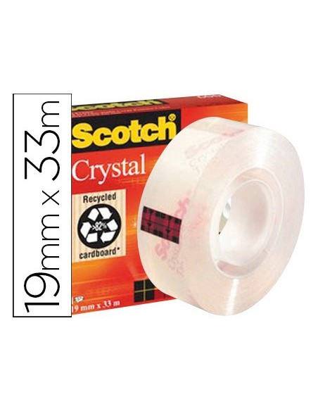 Cinta adhesiva scotch supertransparente 33 mt x...