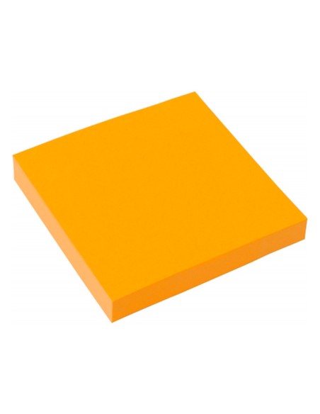 Bloc de notas adhesivas quita y pon q-connect 76x76 mm naranja neon 80 hojas