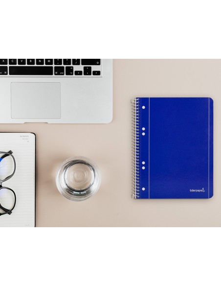 Cuaderno espiral liderpapel a5 micro serie azul...
