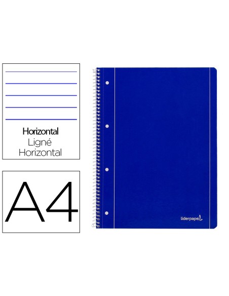 Cuaderno espiral liderpapel a4 micro serie azul...