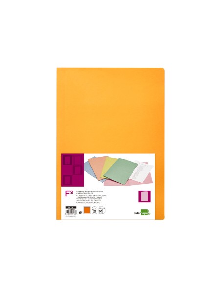 Subcarpeta liderpapel folio naranja intenso 180g/m2