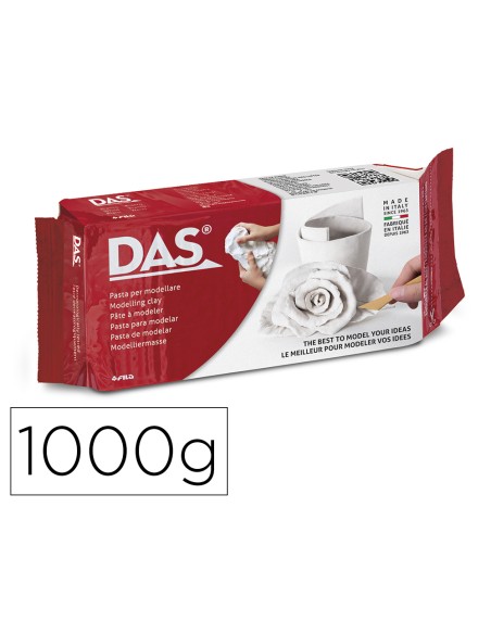 Pasta das blanca para modelar seca sin coccion 1000 gr