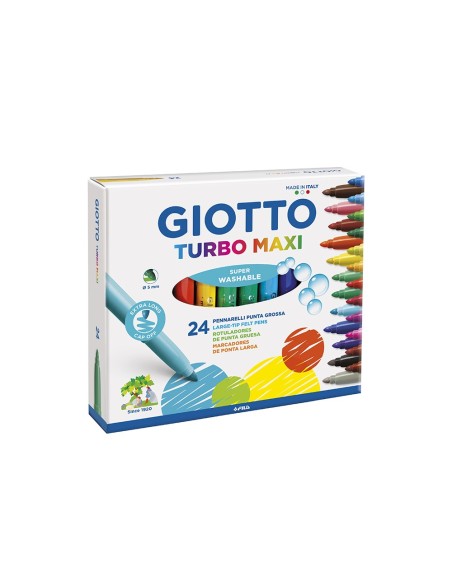 Rotulador giotto turbo maxi caja de 24 colores...