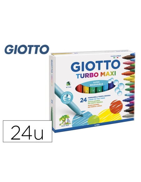 Rotulador giotto turbo maxi caja de 24 colores...