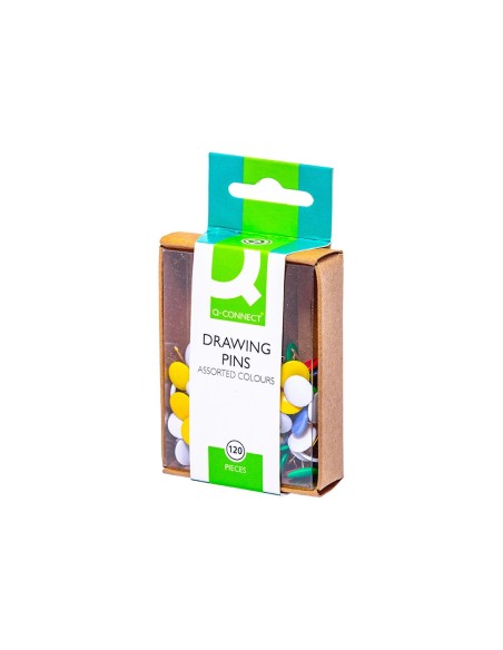 Chincheta q-connect colores surtidos caja de...