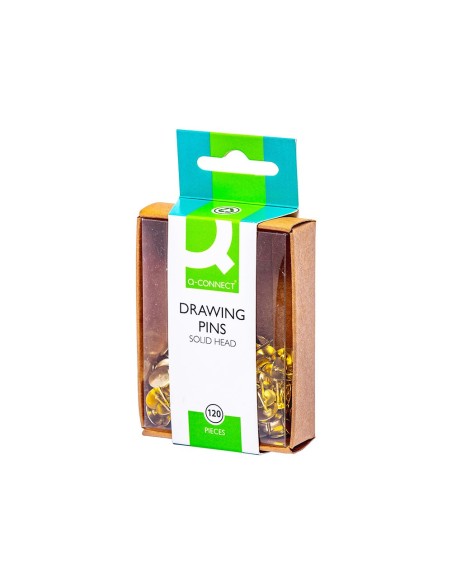 Chincheta q-connect dorada caja de 120 unidades