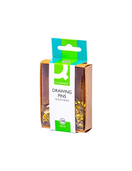 Chincheta q-connect dorada caja de 120 unidades
