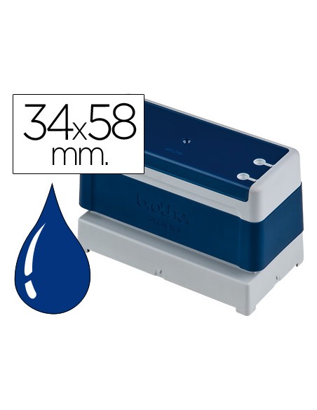 Sello automatico brother 34 mm x 58 mm azul
