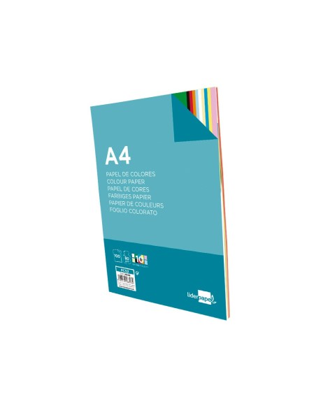 Papel color liderpapel a4 80gr 10 colores...