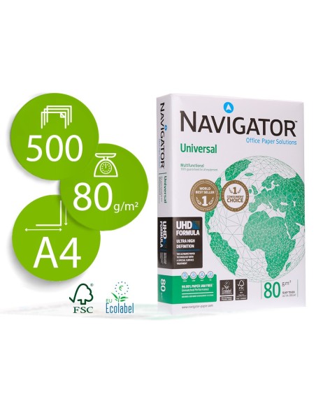 Papel fotocopiadora navigator din a4 80 gramos...