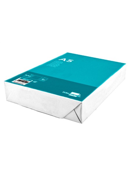 Papel liderpapel a5 80g/m2 liso paquete de 500...