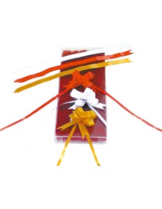 Cinta para hacer lazos rojo...