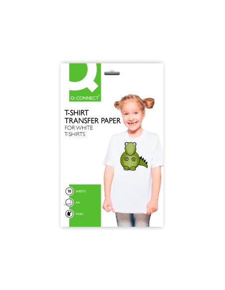 Papel q-connect transferencia para tela kf01430 din a4 bolsa de 10 hojas