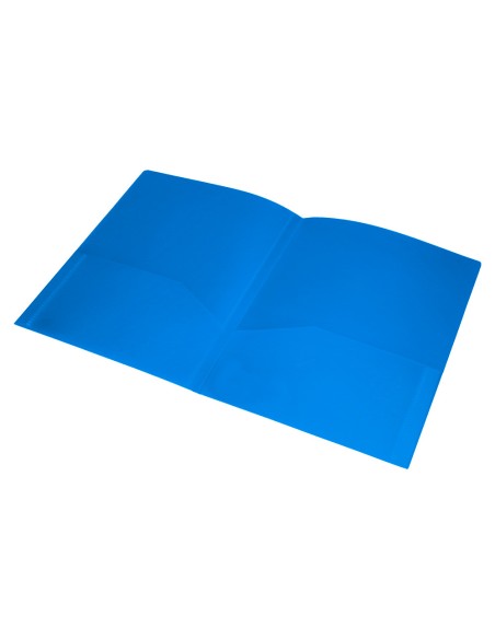 Carpeta liderpapel dossier dos bolsas canguro 45682 polipropileno din a4 azul